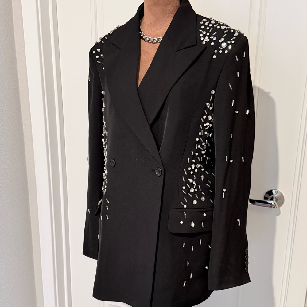 Elegant Black Double-Breasted Women's Jacket